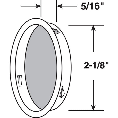 Prime-Line N 7211 Door Pull, 5/16 in D, Steel, Bronze, Pack of 6