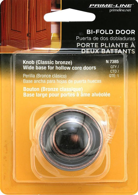 Prime-Line N 7385 Pull Knob, Zinc, Classic Bronze