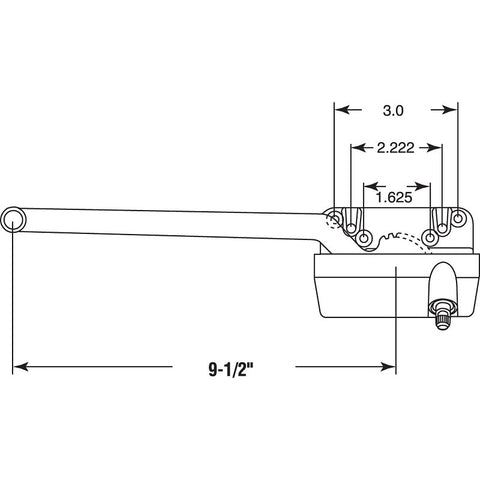 Prime-Line TH 23020 Window Operator, Left, Zinc, Bronze