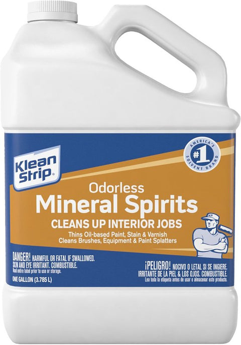 Klean Strip GKSP94214 Mineral Spirit Thinner, Light Yellow, 1 gal, Can, Liquid, Pack of 4