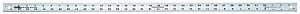 Johnson J236 Yardstick, SAE Graduation, Aluminum, Clear, 1-1/8 in W, 0.075 in Thick