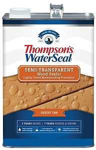 Thompson's WaterSeal TH.092701-16 Waterproofing Stain, Semi-Transparent, Desert Tan, 1 gal, Pack of 4