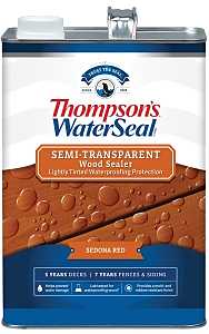 Thompson's WaterSeal TH.092401-16 Wood Sealer, Semi-Transparent, Liquid, Sedona Red, 1 gal, Pack of 4