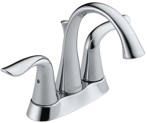 Delta Lahara Series 2538-MPU-DST Bathroom Faucet, 1.2 gpm, 2-Faucet Handle, Brass, Chrome Plated, Lever Handle