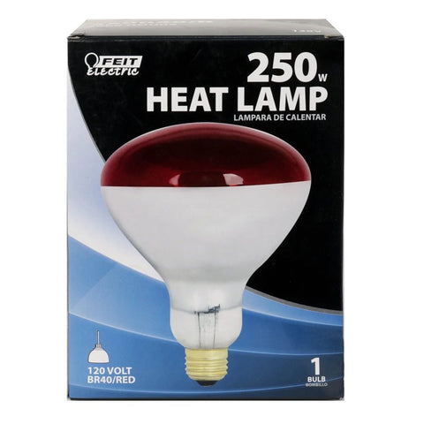 Feit Electric 250R40/R Incandescent Lamp, 250 W, R40 Lamp, Medium E26 Lamp Base, 2700 K Color Temp, 2000 hr Average Life