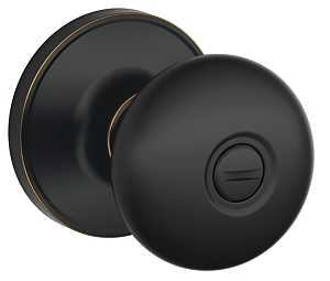 Schlage J Series J170 STR 716 Dummy Knob, Knob Handle, Round Design, Aged Bronze, Residential, Metal