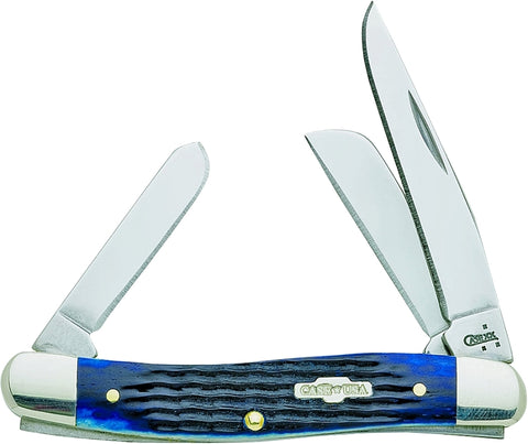 Case 02801 Folding Pocket Knife, 2.57 in Clip, 1.88 in Sheep Foot, 1.71 in Spey L Blade, Stainless Steel Blade, 3-Blade