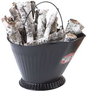 Behrens 617P Coal Hod, Steel, Black, Galvanized, Wire Handle, 3.5 Gallon