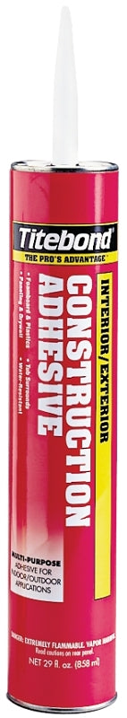 Titebond 3452 Construction Adhesive, Tan, 28 oz Cartridge, Pack of 12