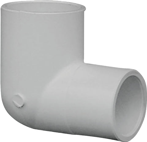 IPEX 435535 Reducing Pipe Elbow, 3/4 x 1/2 in, Slip x Slip, 90 deg Angle, PVC, White, SCH 40 Schedule