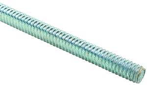 SuperStrut R Series ZR1048 Threaded Rod, Steel, Silver, Electro-Galvanized