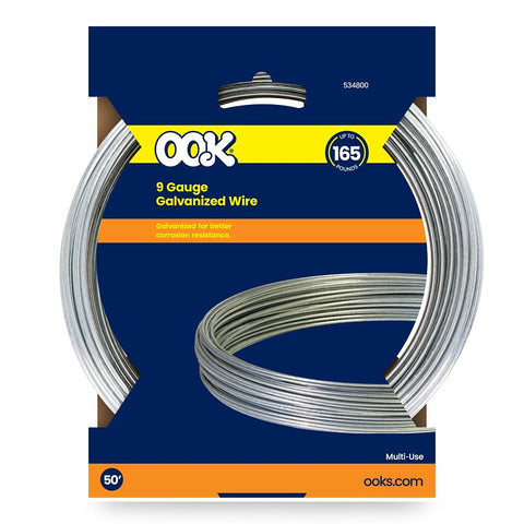 Hillman 50140 Utility Wire, 50 ft L, 9, Galvanized Steel