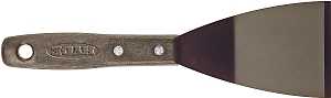 Hyde 12000 Paint Scraper, 3 in W Blade, Bent Chisel, Stiff Blade, HCS Blade, Polypropylene Handle, Contoured Handle