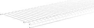 ClosetMaid SuperSlide 4735 Wire Shelf, 70 lb, 1-Level, 16 in L, 72 in W, Steel, White