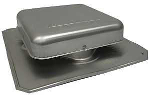 Master Flow R50A Roof Louver with Square Throat, 16-1/2 in L, 15 in W, Aluminum, Mill, Roof Installation, Pack of 10