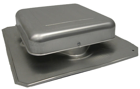 Master Flow R50A Roof Louver with Square Throat, 16-1/2 in L, 15 in W, Aluminum, Mill, Roof Installation, Pack of 10