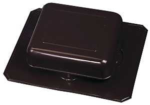 Master Flow R50ABL Roof Louver, 17-1/2 in L, 17.4 in W, Aluminum, Black, Pack of 10