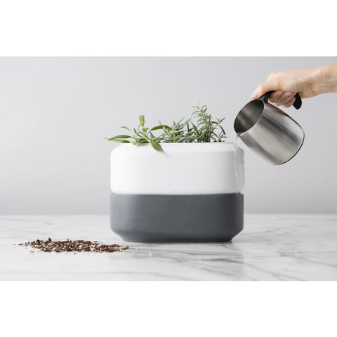 Chef'n White/Gray Large Herb Planter