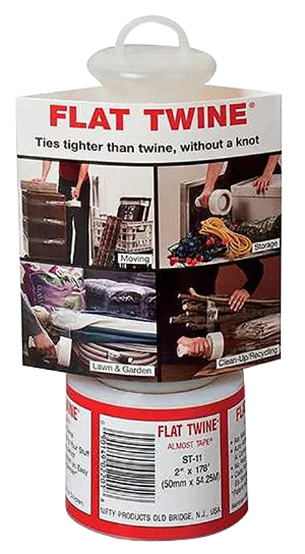 Flat Twine FST11 Stretch Film, 178 ft L, 2 in W, 120 ga Thick, Clear