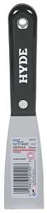 Hyde 02100 Putty Knife, 1-1/2 in W Blade, HCS Blade, Nylon Handle