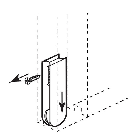 Prime-Line B 544 Edge Roller Assembly, 9/16 in Dia Roller, 1/4 in W Roller, Polyethylene Roller, Flat Roller, 5/8 in W