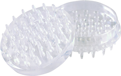 Shepherd Hardware 9082 Caster Cup, Plastic, Clear, 4/PK, Pack of 6