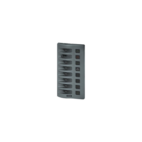 Blue Sea Systems 4308 WeatherDeck 12V DC 8 Position Waterproof Fuse Panel, Gray