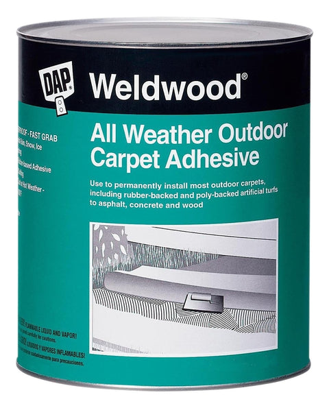 DAP 00442 Carpet Adhesive, Tan, 1 qt Pail