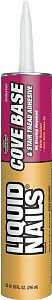 Liquid Nails CB-10 Cove Base and Stair Tread Adhesive, Tan, 10 oz Cartridge, Pack of 12