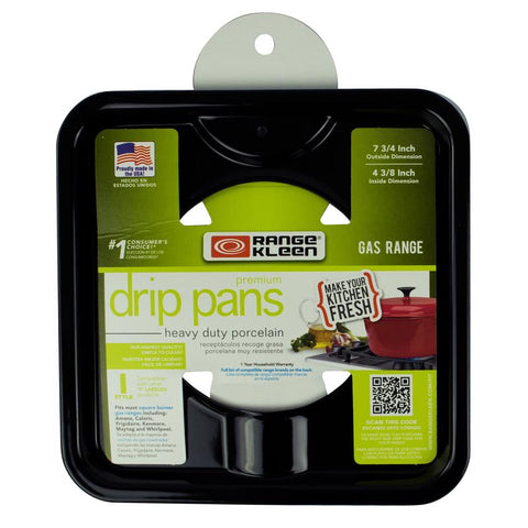 Range Kleen Porcelain Drip Pan 7-3/4 in. W X 7-3/4 in. L