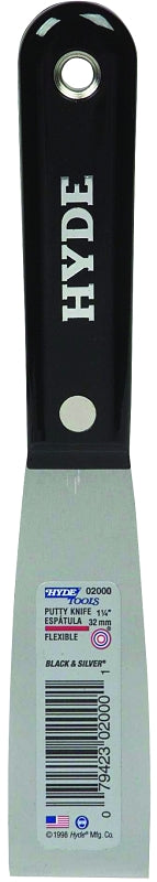 HYDE 2inch Flexible Black & Silver Putty Knife | Total Tools