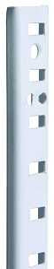 Knape & Vogt 255 PK255 WH 60 Shelf Standard, 500 lb, 23 ga Thick Material, 5/8 in W, 60 in H, Steel