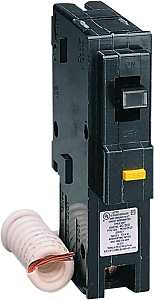 Square D Homeline HOM120GFICP Circuit Breaker, Mini, 20 A, 1 -Pole, 120 V, Fixed Trip, Plug Mounting, Black