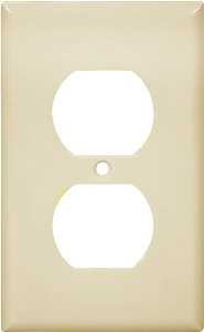 Eaton Wiring Devices 2132V Wallplate, Standard-Size, 4-1/2 in L, 2-3/4 in W, 1-Gang, Thermoset, Ivory