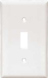 Eaton Wiring Devices 2134W Wallplate, 4-1/2 in L, 2-3/4 in W, 1 -Gang, Thermoset, White, High-Gloss