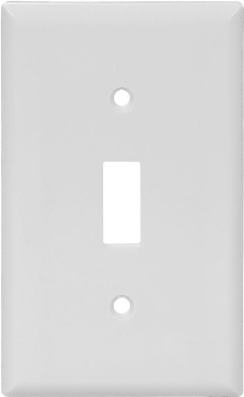 Eaton Wiring Devices 5134W Wallplate, 4-1/2 in L, 2-3/4 in W, 1 -Gang, Nylon, White, High-Gloss, Pack of 10