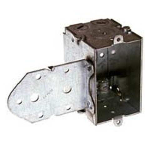 Raco 529 Switch Box, 1-Gang, 1-Outlet, 3-Knockout, 1/2 in Knockout, Steel, Gray, Galvanized, LB Bracket Mounting