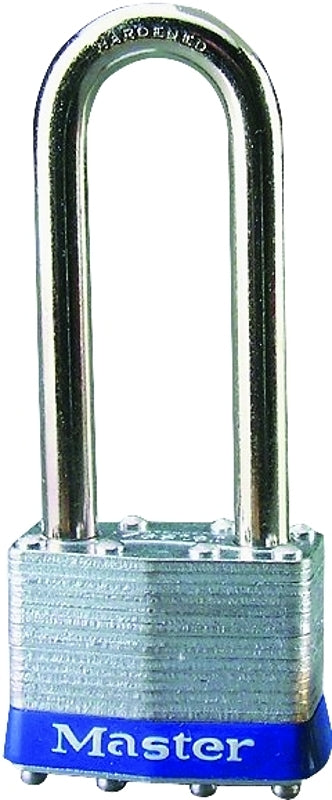 Master Lock 1UPLJ Padlock, Non-Keyed Key, 5/16 in Dia Shackle, 2-1/2 in H Shackle, Steel Shackle, Steel Body, Laminated
