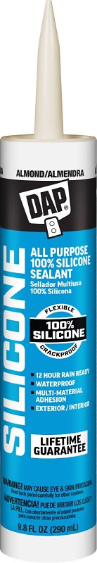 DAP 08649 Window and Door Sealant, Almond, -40 to 400 deg F, 9.8 fl-oz Cartridge, Pack of 12