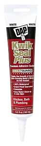 DAP 18526 Adhesive Sealant, White, 24 hr Curing, -20 to 180 deg F, 5.5 oz Tube