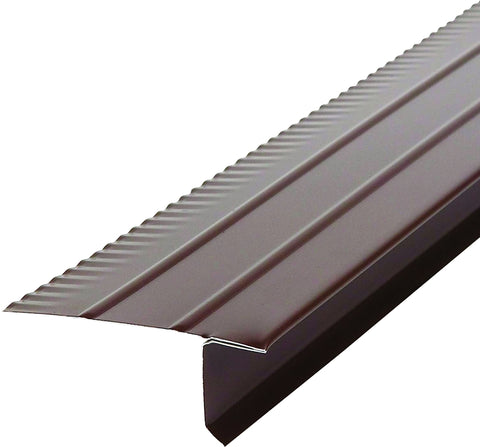 Amerimax 5504519120 Roof Edge, 10 ft L, 2.33 in W, 1-1/2 in H, Aluminum, Brown