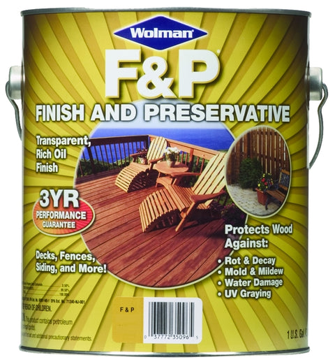 Wolman 14416 Stain and Wood Preservative, Cedar, Liquid, 1 gal, Can, Pack of 4