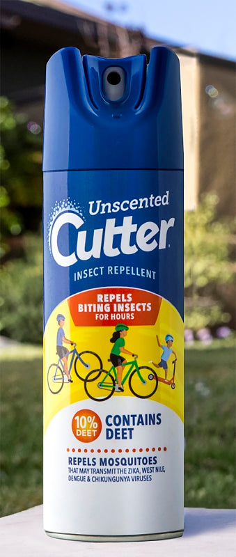 Cutter 51020-6 Insect Repellent, 6 oz Aerosol Can, Liquid, Light Yellow/Water White, Ethanol