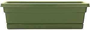 Southern Patio WB2412OG Window Box Planter, 7.22 in H, 8 in W, 23-3/4 in D, Dynamic Design, Polyresin, Olive Green