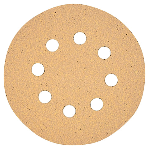 DEWALT DW4306 Sanding Disc, 5 in Dia, Coated, 220 Grit, Very Fine, Aluminum Oxide Abrasive, Paper Backing, 8-Hole