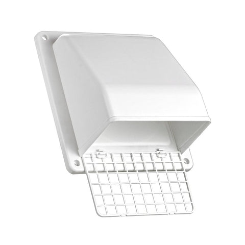 Lambro 351W-R Wall Cap, Plastic, White, For: Round Ducts