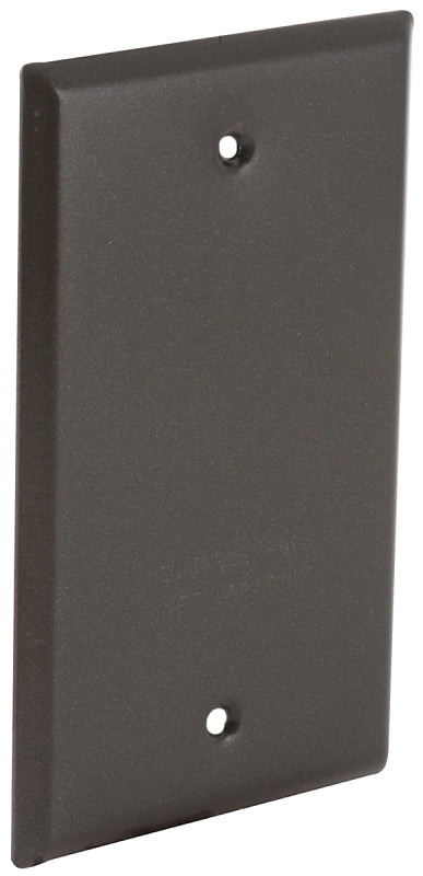 Hubbell 5173-7 Cover, Blank, Flat, 4-17/32 in L, 2-25/32 in W, 1-Gang ...