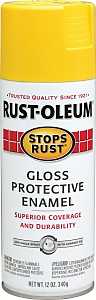 Rust-Oleum 7747830 Rust Preventative Spray Paint, Gloss, Sunburst Yellow, 12 oz, Can
