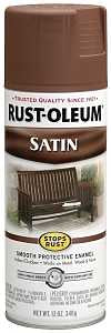 Rust-Oleum 7774830 Rust Preventative Spray Paint, Low Satin, Chestnut, 12 oz, Can