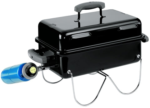 Weber Go-Anywhere 1141001 Gas Grill, 6500 Btu/hr BTU, Liquid Propane, 1 -Burner, 160 sq-in Primary Cooking Surface